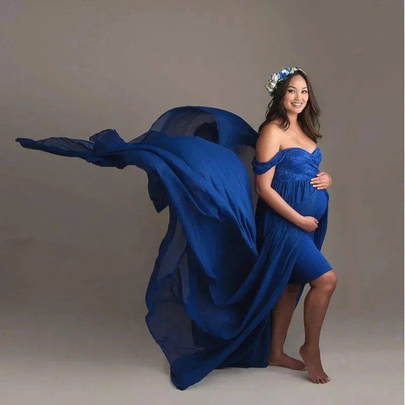 

Sexy Maternity Dresses for Photo Shoot Chiffon Pregnancy Dress Photography Prop Maxi Gown Dresses for Pregnant Women Clothes