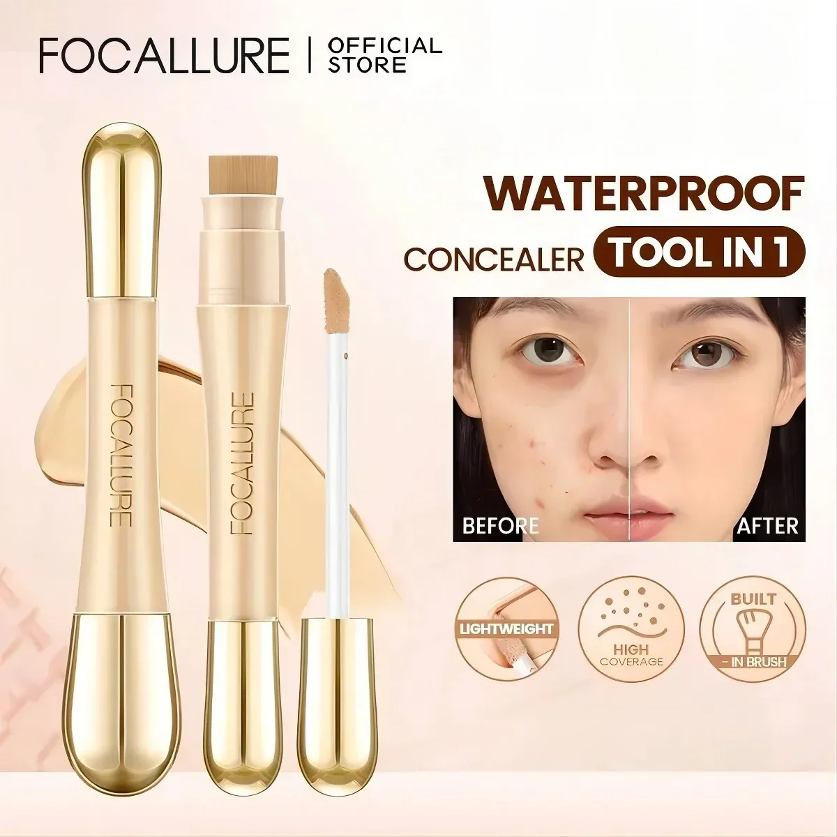 FOCALLURE Matte консилер для безупречного лица, длительное покрытие, маскирующий жидкий крем для основа для фотографий
FOCALLURE Matte консилер для безупречного лица, длительное покрытие, маскирующий жидкий крем для основа для фотографий