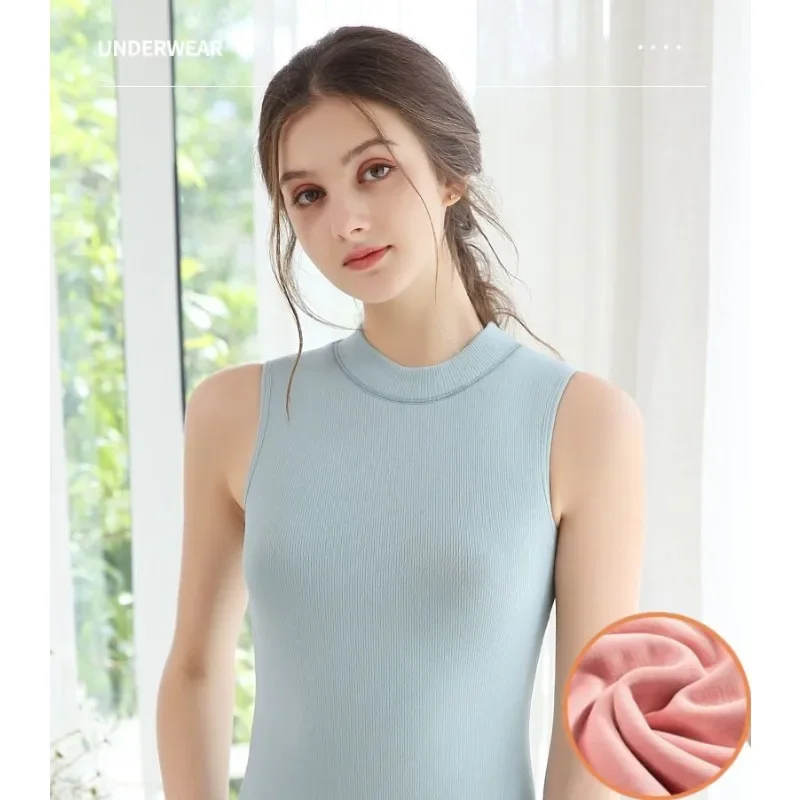 2024 Winter Velvet Thickened Undershirt Women Solid Slim Thermal Underwear Camisole Warm Vest Top Bottoming High Quality 4XL
2024 Winter Velvet Thickened Undershirt Women Solid Slim Thermal Underwear Camisole Warm Vest Top Bottoming High Quality 4XL