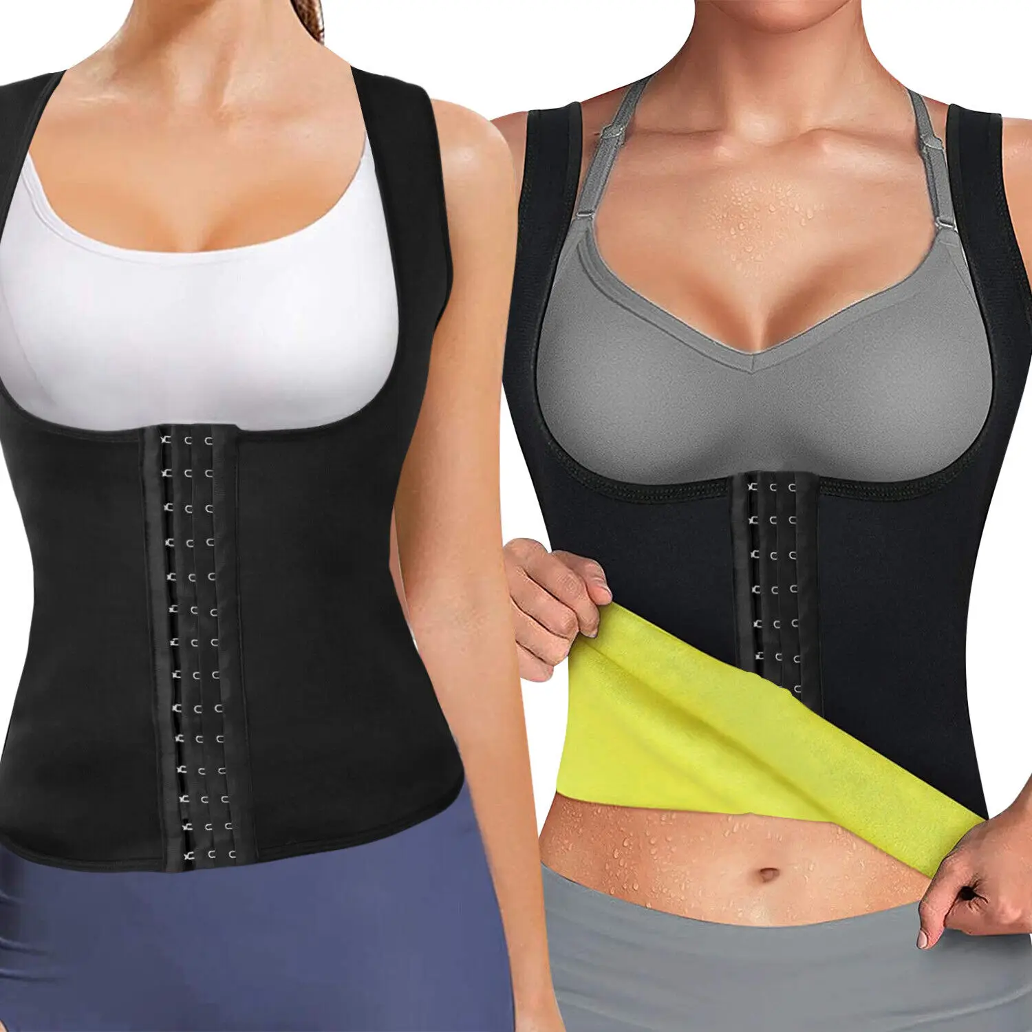 Women Neoprene Sauna Sweat Vest Waist Trainer Corset Waist Support Slimming Body Shaper Weight Loss Tummy Belly Girdle
Women Neoprene Sauna Sweat Vest Waist Trainer Corset Waist Support Slimming Body Shaper Weight Loss Tummy Belly Girdle