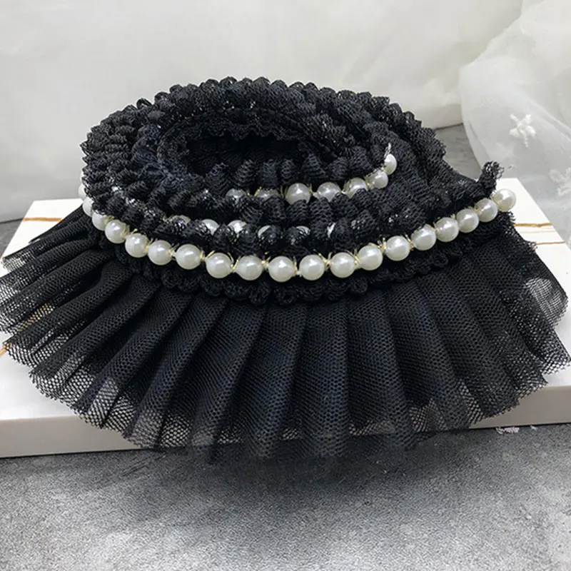 1M Faux Pearl Ribbon Lace Ruffled Mesh Belt Braided Chiffon 3D Floral Trims Clothing Collar Hats Bags Edging Accessories Diy
1M Faux Pearl Ribbon Lace Ruffled Mesh Belt Braided Chiffon 3D Floral Trims Clothing Collar Hats Bags Edging Accessories Diy