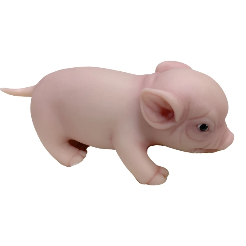 

Mini Pig Figure Toy Realistic Life Like Silicone Animal Toy Child Room Decors Reborns Pig Parenting Gift