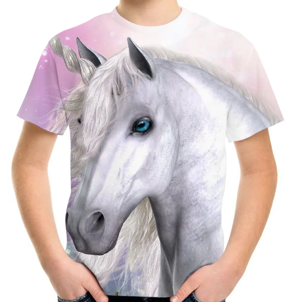 

Unicorn 3D T-Shirt For Girls Boys 4-13Y Children Teen Summer Fashion Birthday Party Gift Clothes Kids Baby Cool Casual Tshirts