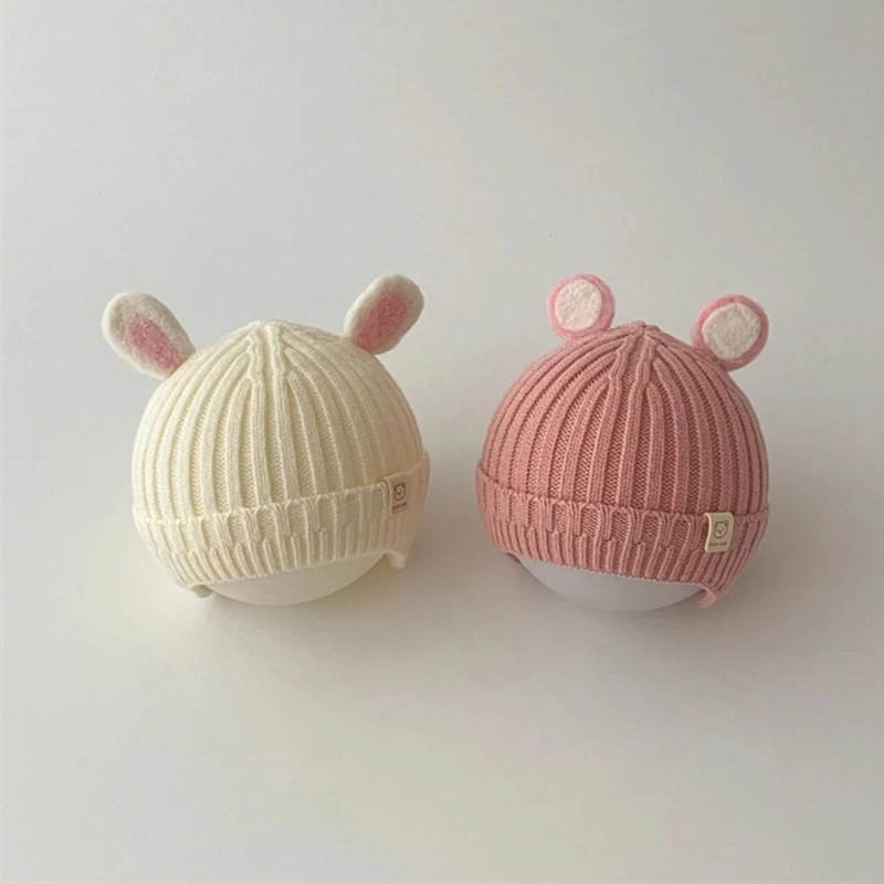 

Cartoon Animal Ears Knitted Hat for Toddlers Warm and Stylish Beanie Caps Soft & Breathable Bonnet Windproof for Outdoor 69HE