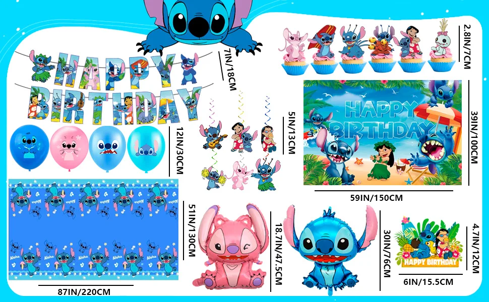 Stitch Party Supplies,36pcs Stitch Birthday Decorations-Stitch Balloon Tablecloth Backdrop etc Stitch Birthday Party Supplies: 3 - 5 Days Free Delivery Only UK Stitch Party Supplies,36pcs Stitch Birthday Decorations-Stitch Balloon Tablecloth Backdrop etc Stitch Birthday Party Supplies: 3 - 5 Days Free Delivery Only UK
