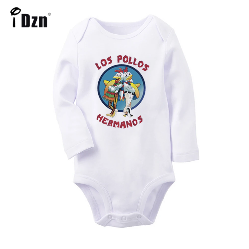 LOS POLLOS HERMANOS Breaking Bad The Chicken Brothers Cute Baby Rompers Fun Print Bodysuit Infant Long Sleeves Jumpsuit Clothes
LOS POLLOS HERMANOS Breaking Bad The Chicken Brothers Cute Baby Rompers Fun Print Bodysuit Infant Long Sleeves Jumpsuit Clothes