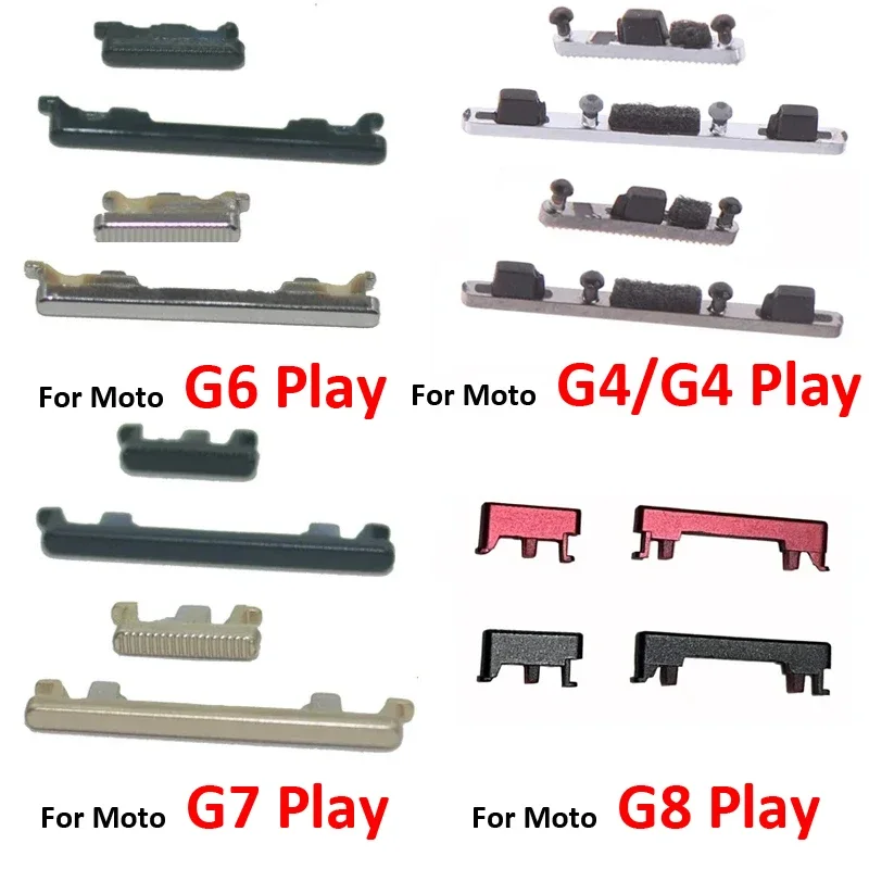 

10 Sets For Motorola Moto G4 G6 G7 G8 Play Phone Housing Power Volume Button On Off External Side Key Parts For G6 G8 G9 Plus