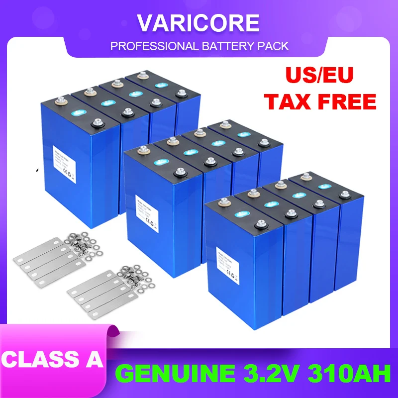 16x 3.2V 310Ah LiFePO4 batteries 12V 24V Rechargeable battery for Electric car RV Solar Energy storage system Class A Tax Free
16x 3.2V 310Ah LiFePO4 batteries 12V 24V Rechargeable battery for Electric car RV Solar Energy storage system Class A Tax Free