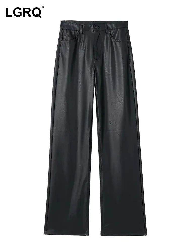 LGRQ 2024 Fashion Elegant Straight Tube Casual Faux Leather Pants Women's High Quality Trendy Street Spring PU Trousers 19F4456
LGRQ 2024 Fashion Elegant Straight Tube Casual Faux Leather Pants Women's High Quality Trendy Street Spring PU Trousers 19F4456
