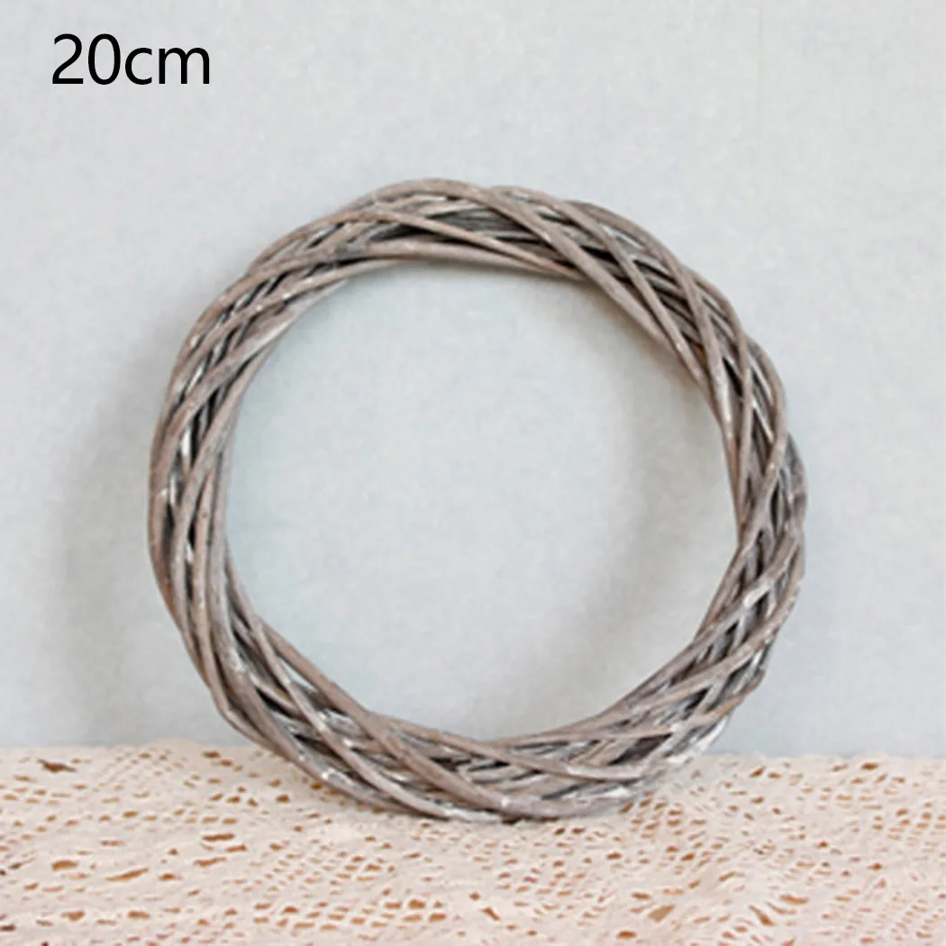 

20/25/30cm Xmas Rattan Ring Cheap Artificial Flowers Garland Dried Plants Frame For Home Christmas Decoration DIY Floral Wreaths