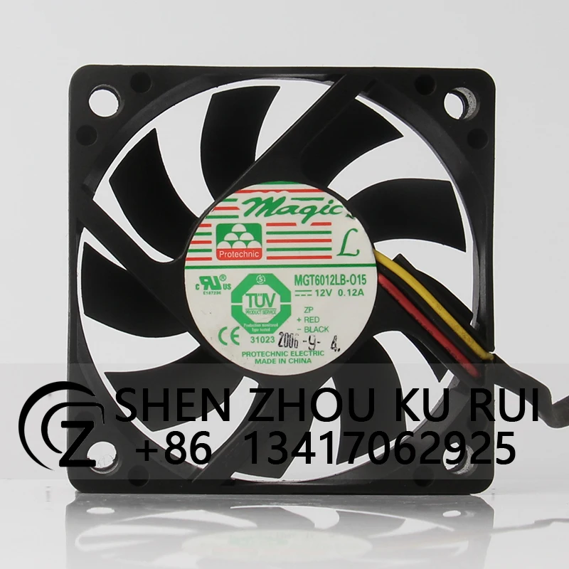 MGT6012LB-015 Case Cooling Fan for YONGLI 12V 0.12A 6015 6CM 3-wire Speed Measurement
MGT6012LB-015 Case Cooling Fan for YONGLI 12V 0.12A 6015 6CM 3-wire Speed Measurement