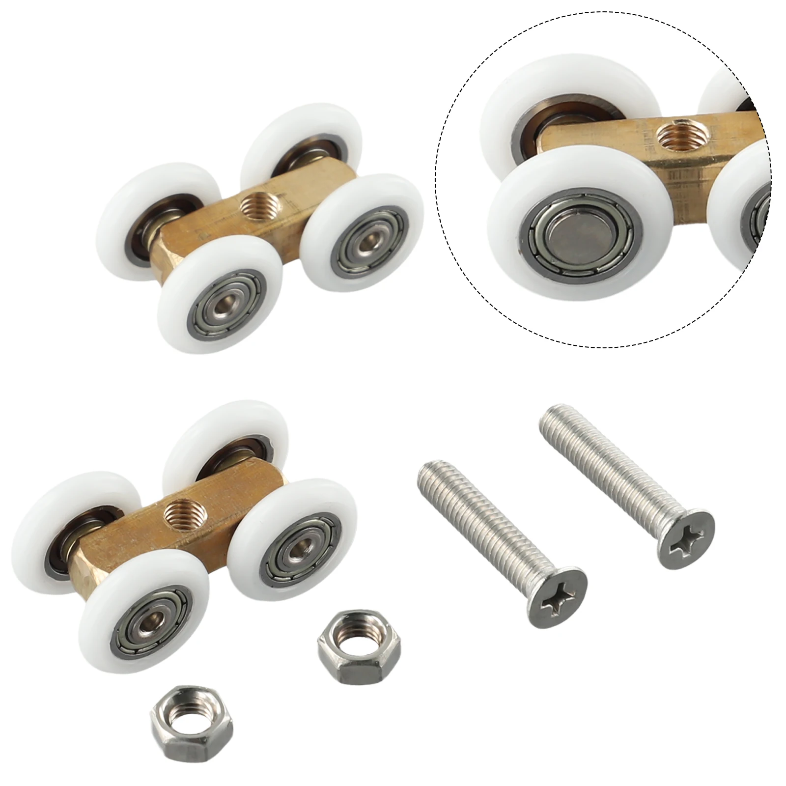 Door Hardware Roller 2pcs Sliding Door Wheels 4.4cmx2.2cm Copper Four-wheel Hanging Glass Pulley No Rust Slide Door
Door Hardware Roller 2pcs Sliding Door Wheels 4.4cmx2.2cm Copper Four-wheel Hanging Glass Pulley No Rust Slide Door