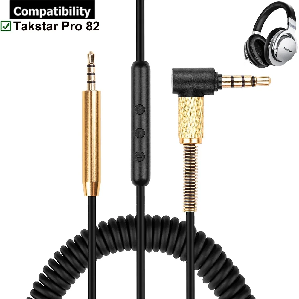 OFC Replacement Spring Coiled Cable Extension Cord For Takstar Pro82 Pro 82 Headphones
OFC Replacement Spring Coiled Cable Extension Cord For Takstar Pro82 Pro 82 Headphones