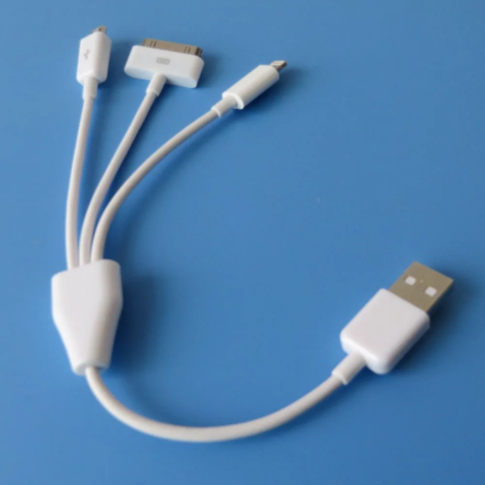 20CM 3 in 1 USB Charging Cable Male To Male For ios 8PIN IPHONE 4 30 Pin MICRO USB Adapter
20CM 3 in 1 USB Charging Cable Male To Male For ios 8PIN IPHONE 4 30 Pin MICRO USB Adapter