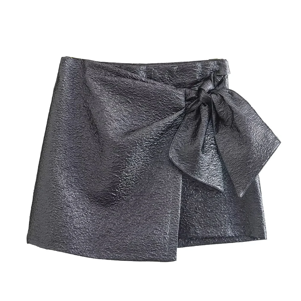 Women Fashion With Bow Tied Textured Shorts Skirts Vintage High Waist Side Zipper Female Skort Mujer 3 Mallzona Sa4e5dbc4d0fa4df3aee1ef5ae3d4e963V Women Fashion With Bow Tied Textured Shorts Skirts Vintage High Waist Side Zipper Female Skort Mujer Mallzona