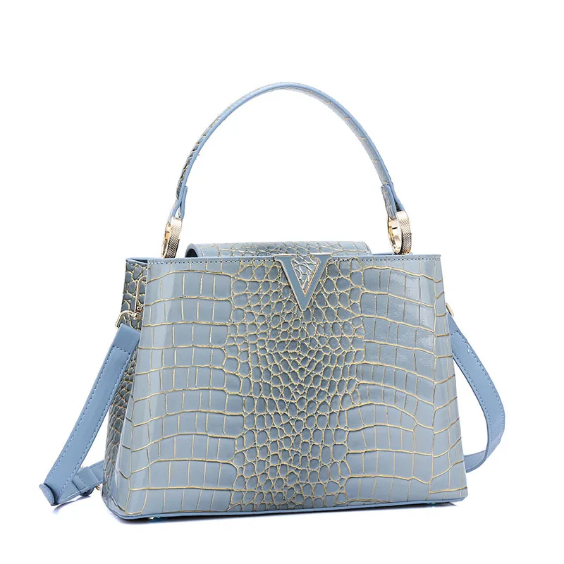 

Luxury Pu Leather Crocodile Handbags Handbag Tote Aligator Embossed Bag Women Famous Brands Shoulder Crossbody Messenger Bags