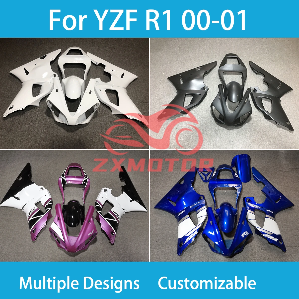 YZF R1 00 01 Cool Fairings for Yamaha YZF R 1 2000 2001 Motorcycle Free Customization Prime ABS Injection Molding Fairing Kit
YZF R1 00 01 Cool Fairings for Yamaha YZF R 1 2000 2001 Motorcycle Free Customization Prime ABS Injection Molding Fairing Kit