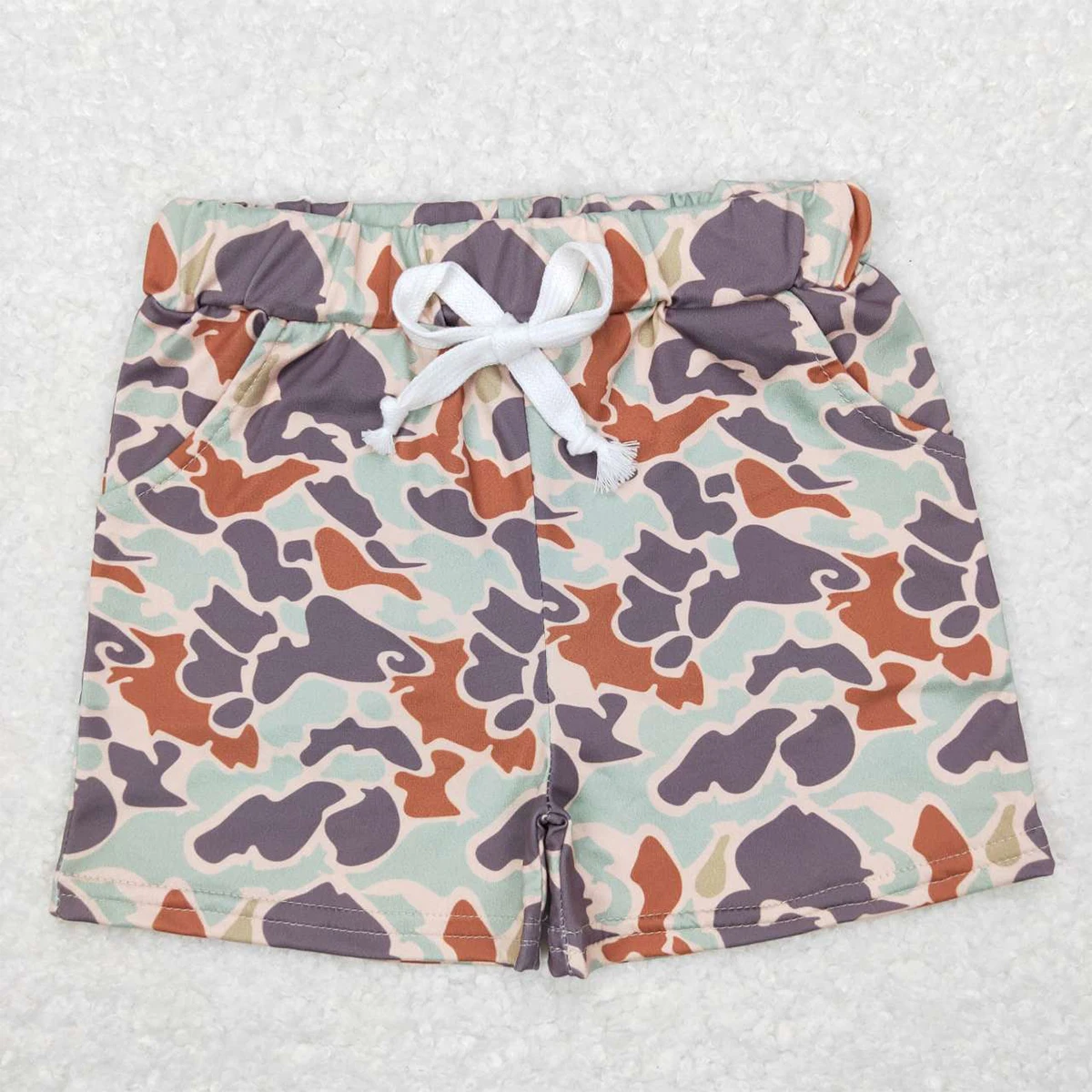 

Wholesale hot sale rts kids shorts for baby boys girls Camouflage pocket shorts for children Boutique children's clothing