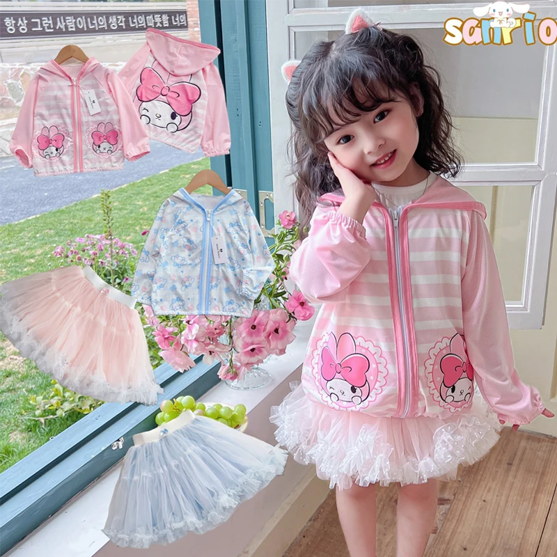 Аниме Sanrio Cinnamoroll My Melody детская юбка рубашка с милым мультяшным рисунком летняя уличная Защита от Солнца Анти-УФ подарок для маленьких девочек
Аниме Sanrio Cinnamoroll My Melody детская юбка рубашка с милым мультяшным рисунком летняя уличная Защита от Солнца Анти-УФ подарок для маленьких девочек