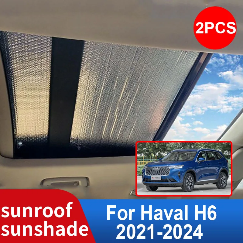 

Auto Sunroof Sunshade for Haval H6 HEV PHEV 2024 2023 2022 2021 Roof Sunscreen Heat Insulation Cover Windscreen Car Accessories