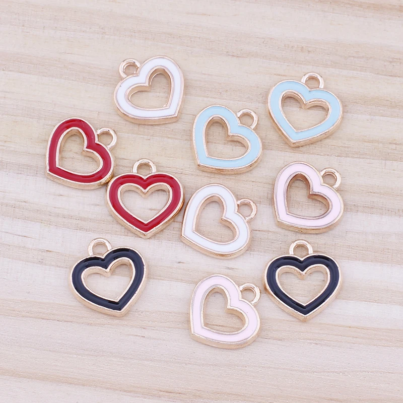 10pcs Hollow Heart Charms Metal Enamel Pendant Charms for Earring Necklace Bracelet Jewelry Making Supplies Diy Accessories
10pcs Hollow Heart Charms Metal Enamel Pendant Charms for Earring Necklace Bracelet Jewelry Making Supplies Diy Accessories