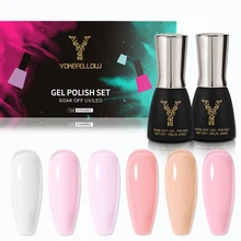 YOKEFELLOW 6 Pcs Gel Nail Polish Kit , Clear Candy Collection Popular Nail Art Design Soak Off LED Color Base Nail Polish Gel
YOKEFELLOW 6 Pcs Gel Nail Polish Kit , Clear Candy Collection Popular Nail Art Design Soak Off LED Color Base Nail Polish Gel