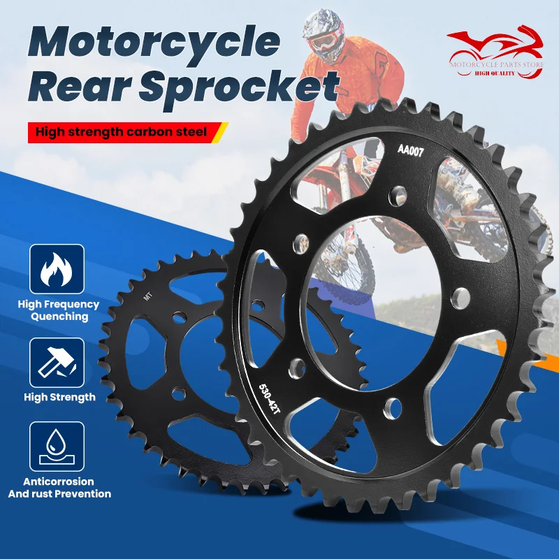 

530 42T Motorcycle Rear Sprocket For Kawasaki ZX-14R ZX1400 Ninja 12-22 ZZR1400 11-21 ZZR 1400 Special Edition ZX 14R ZX 1400