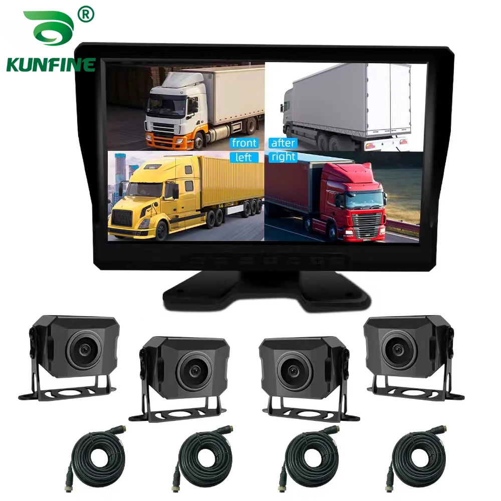 

10.1"/10.36" Truck DVR Driving Video Recorders IPS Screen Black Box Backup Camera AHD Night Vision Rear View Monitor