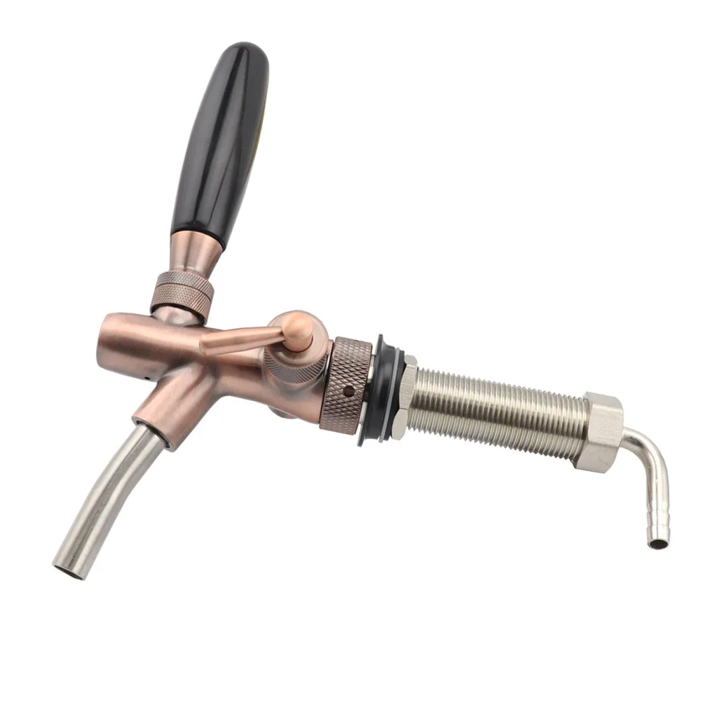 Adjustable Flow Control Beer Faucet with 4inch Long Shank Bronze Chrome Plating Draft Beer Tap Homebrew Kegerator Dispenser Tap 
Adjustable Flow Control Beer Faucet with 4inch Long Shank Bronze Chrome Plating Draft Beer Tap Homebrew Kegerator Dispenser Tap