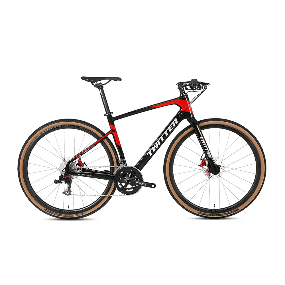TWITTER Carbon Fiber Gravel Road Bicycle RS-22 Speed 12*142mm Bucket Disc Brake 700X40C Flat Handle Internal Distribution Frame
TWITTER Carbon Fiber Gravel Road Bicycle RS-22 Speed 12*142mm Bucket Disc Brake 700X40C Flat Handle Internal Distribution Frame