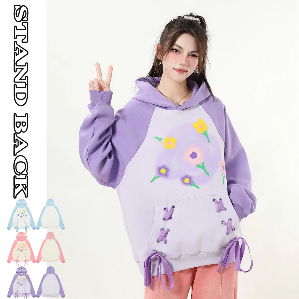 Весенне-осенняя Стильная дизайнерская женская толстовка со шнуровкой, милый крутой Свободный пуловер
Весенне-осенняя Стильная дизайнерская женская толстовка со шнуровкой, милый крутой Свободный пуловер