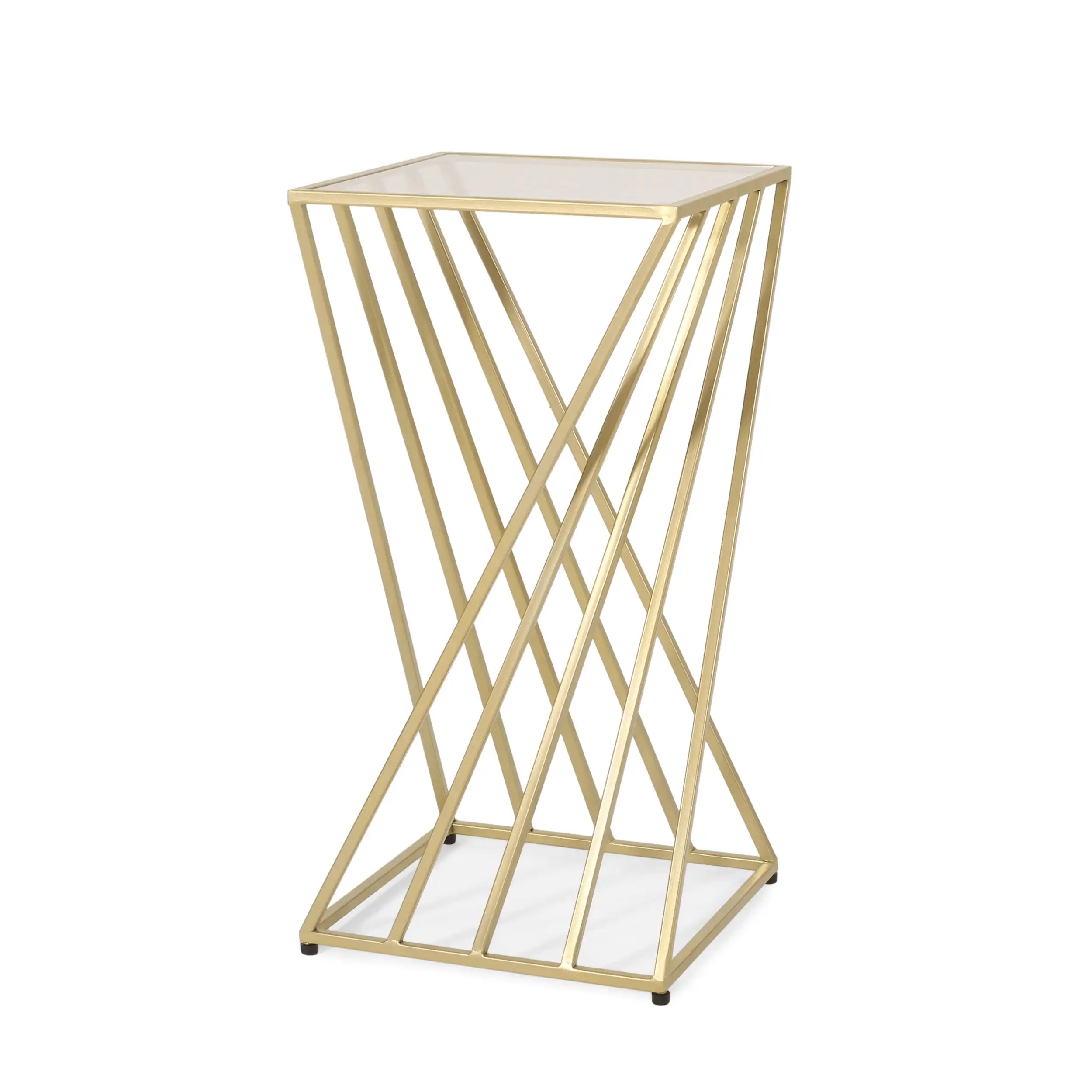 Noble House Cove High Load-bearing Strong Stable and Durable Crest Iron Glass Top End Table Champagne Gold
Noble House Cove High Load-bearing Strong Stable and Durable Crest Iron Glass Top End Table Champagne Gold