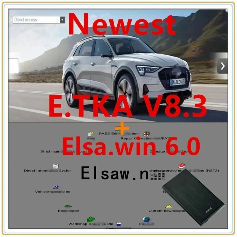 

Лидер продаж 2023, ELSAWIN 6,0 с ET KA 8,3, Новинка для A-udi для детской модели, программное обеспечение для ремонта автомобилей, Каталог электронных деталей