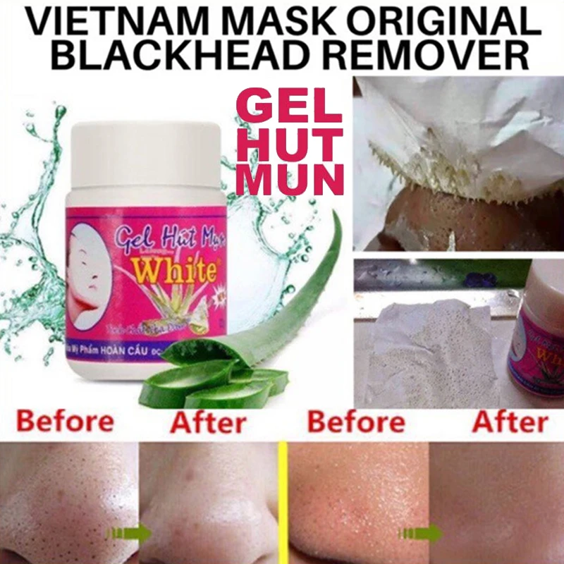 

Gel Hut Mun White Blackhead Cream Nose Black Dots Mask Black Remover Cream Whitehead Remover Gel Pore Cleansing Peel Off Mask