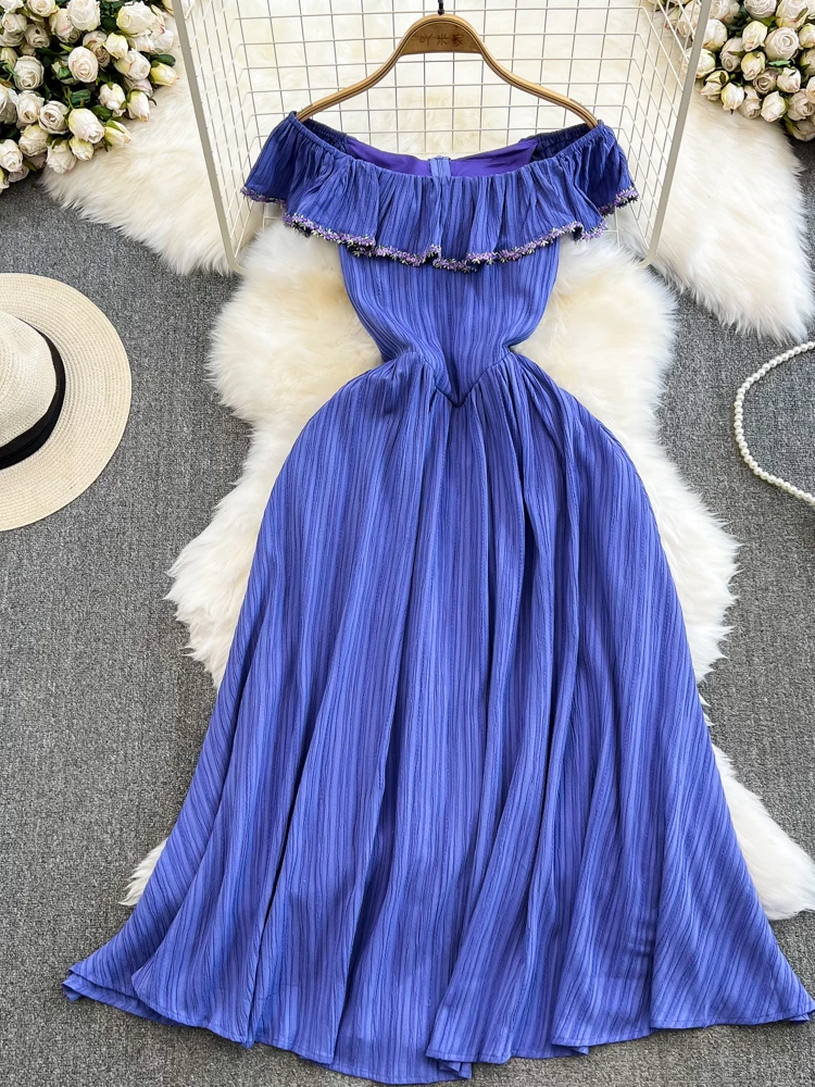 Aibeautyer New Casual Spring Summer Solid Slim Lady Dress A Line Slash Neck Chiffon Pullover Mid-Calf Women Dresses
Aibeautyer New Casual Spring Summer Solid Slim Lady Dress A Line Slash Neck Chiffon Pullover Mid-Calf Women Dresses