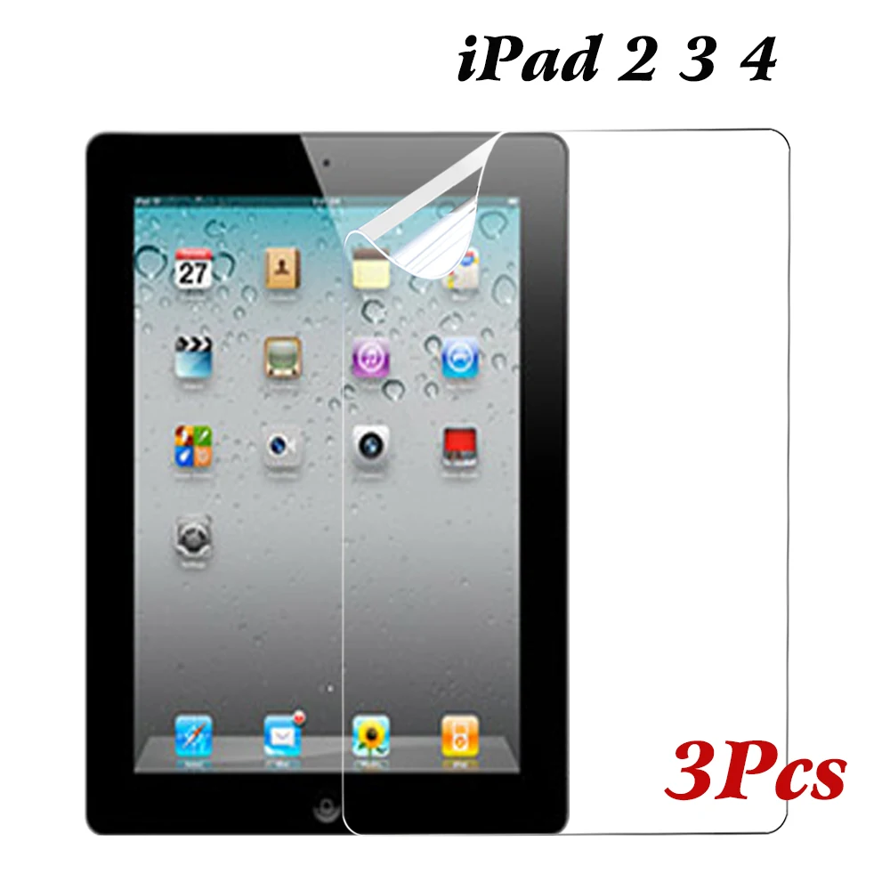 3 Pack HD Soft PET Film Screen Protector For iPad 2 3 4 iPad2 iPad3 iPad4 9.7 inch 2011 2012 Anti Scratch Protective Film
3 Pack HD Soft PET Film Screen Protector For iPad 2 3 4 iPad2 iPad3 iPad4 9.7 inch 2011 2012 Anti Scratch Protective Film