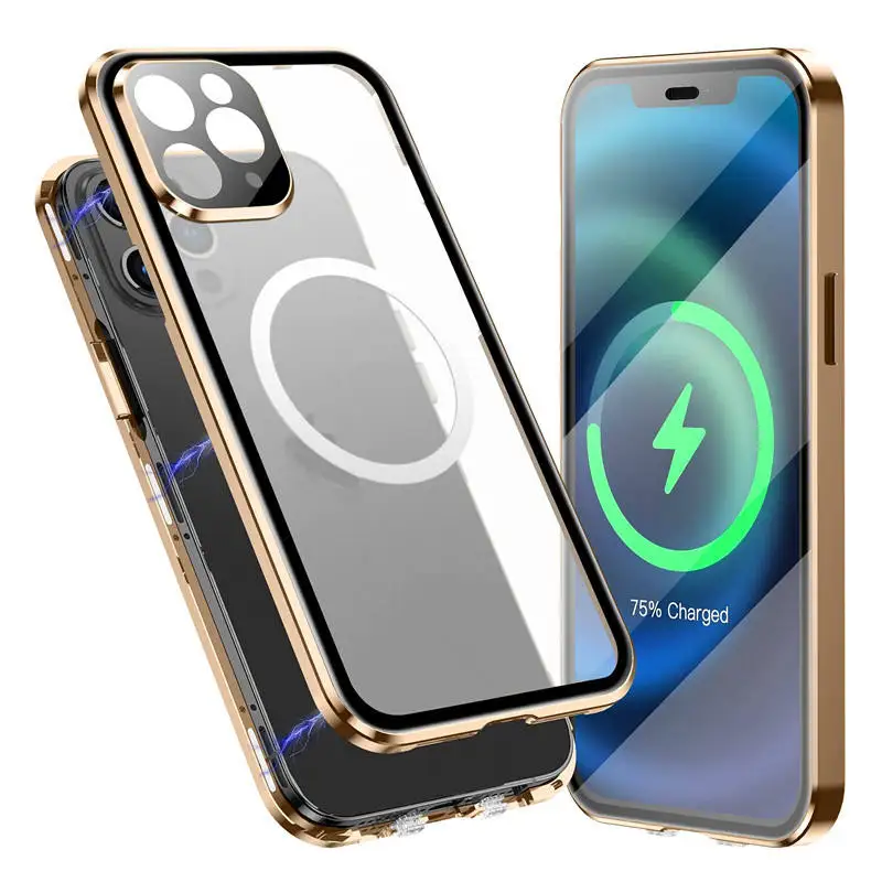 Магнитный металлический чехол-бампер Magsafe для iPhone 13, 12 Pro Max, беспроводное зарядное устройство Magsafing, полностью закаленное стекло, защитный чехол
Магнитный металлический чехол-бампер Magsafe для iPhone 13, 12 Pro Max, беспроводное зарядное устройство Magsafing, полностью закаленное стекло, защитный чехол