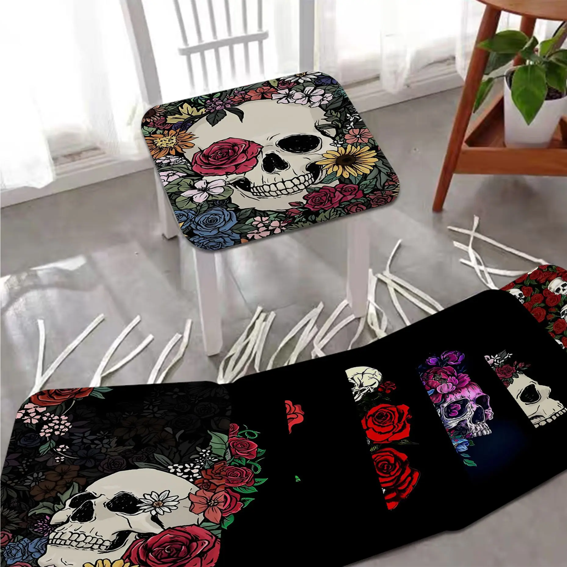 Skeleton Skull Flowers European Stool Pad Patio Home Kitchen Office Chair Seat Cushion Pads Sofa Seat 40x40cm Sofa Cushion
Skeleton Skull Flowers European Stool Pad Patio Home Kitchen Office Chair Seat Cushion Pads Sofa Seat 40x40cm Sofa Cushion