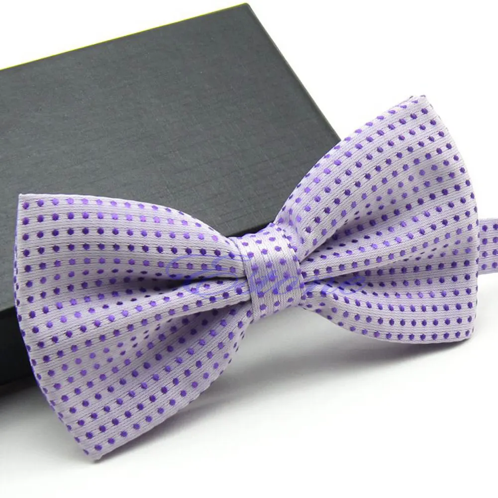 

652F Fashion Men's Adjustable Tuxedo Polka Dots Wedding Party Bowtie Bow Tie