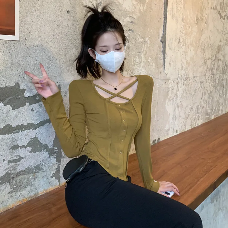 Large size fat mm slim undershirt early autumn square neck cropped top long sleeve T-shirt women's design sense niche crossover
Large size fat mm slim undershirt early autumn square neck cropped top long sleeve T-shirt women's design sense niche crossover