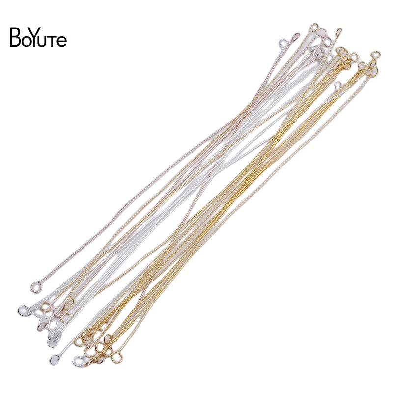 

BoYuTe (20 Pieces/Lot) 28CM Metal Brass Wire with Ring at Both Ends Diy Hair Crown Jewelry Making Materials