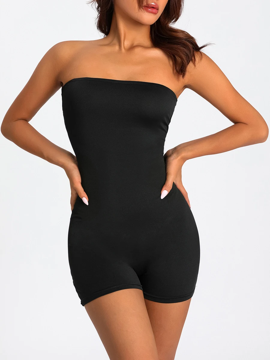 Женский сексуальный комбинезон без бретелек, короткий комбинезон, комбинезон с открытыми плечами, женская одежда для улицы 
Женский сексуальный комбинезон без бретелек, короткий комбинезон, комбинезон с открытыми плечами, женская одежда для улицы