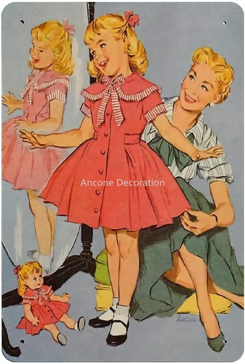 The Little Girl Is Trying On The Same Clothes As The Doll Metal Tin Sign, Vintage Plaque Poster Garage Bar Home Wall
The Little Girl Is Trying On The Same Clothes As The Doll Metal Tin Sign, Vintage Plaque Poster Garage Bar Home Wall