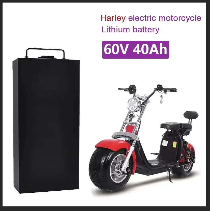 Harley Electric Car Lithium Battery Waterproof 18650 Battery 60V 40Ah for Two Wheel Foldable Citycoco Electric Scooter Bicycle
Harley Electric Car Lithium Battery Waterproof 18650 Battery 60V 40Ah for Two Wheel Foldable Citycoco Electric Scooter Bicycle