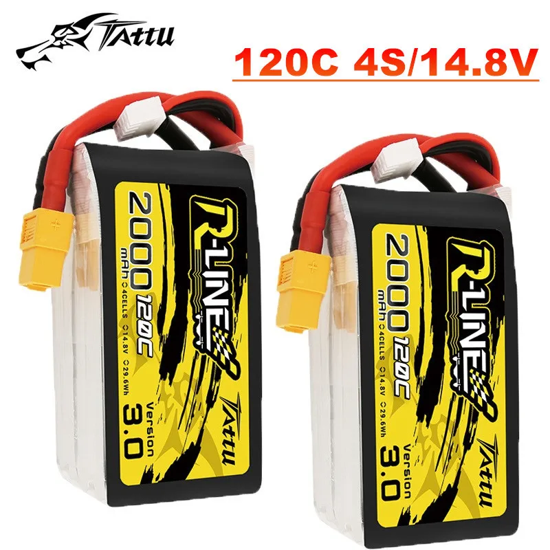 

TATTU R-LINE 3.0 2000mAh 120C 14.8V Lipo Battery For RC Helicopter Quadcopter FPV Racing Drone Parts 4S Rechargeable BATTERY