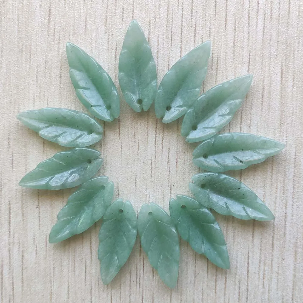 Good quality natural green aventurine carved Leaf charms pendants for jewelry Accessories making 12pcs Wholesale free shipping
Good quality natural green aventurine carved Leaf charms pendants for jewelry Accessories making 12pcs Wholesale free shipping
