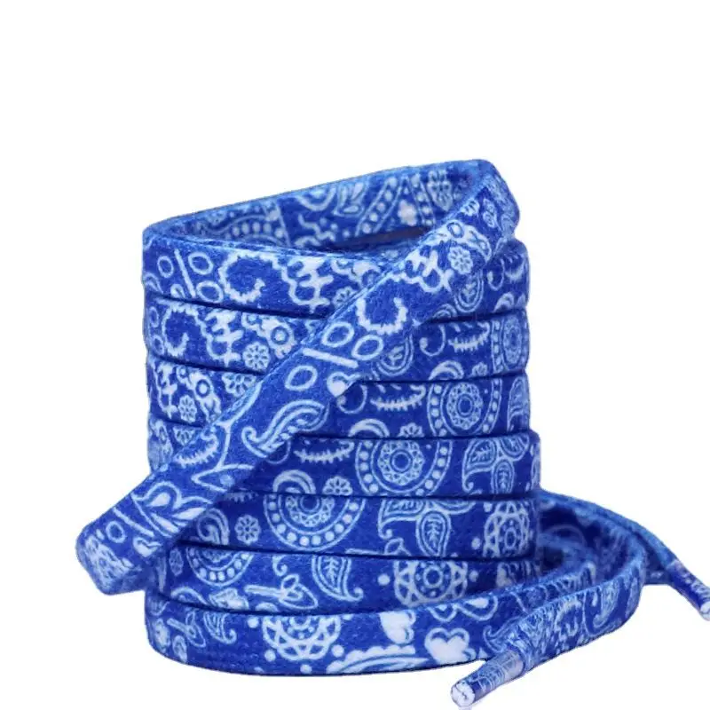 Polyester cotton colored cashew flower West Coast flat shoelaces AJ black red blue AF medium high cut canvas shoe rope
Polyester cotton colored cashew flower West Coast flat shoelaces AJ black red blue AF medium high cut canvas shoe rope