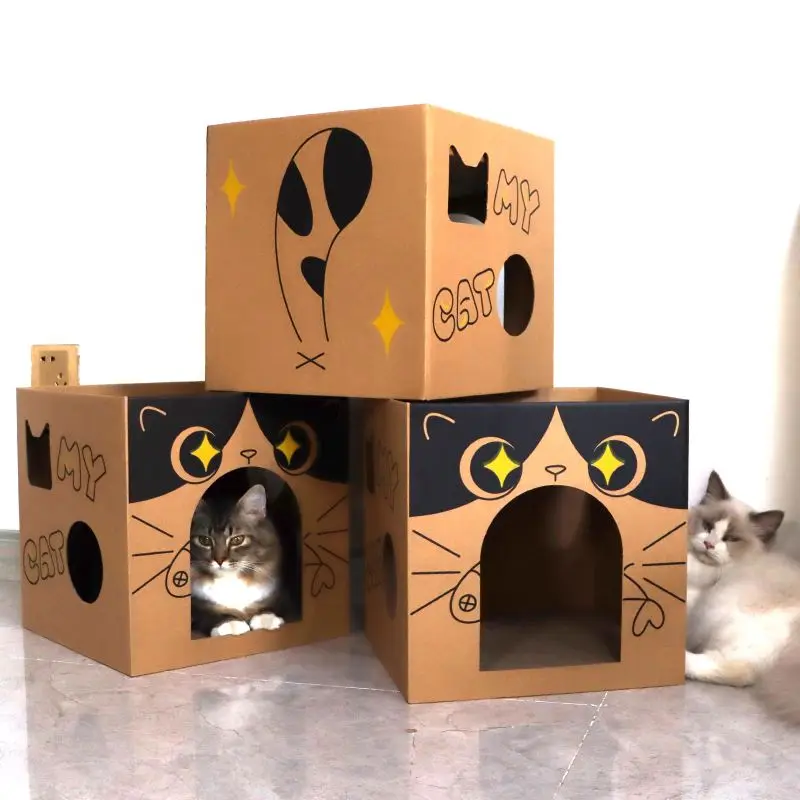 Corrugated Cat Nest Sleeping Nest One Multi-Functional Four Seasons General Purpose Cat Nest Sleeping Carton Cat Nest
Corrugated Cat Nest Sleeping Nest One Multi-Functional Four Seasons General Purpose Cat Nest Sleeping Carton Cat Nest