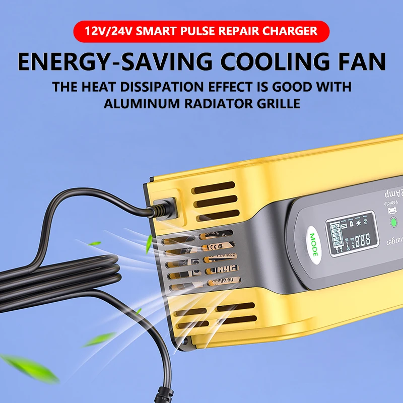 12V/12A 24V/6A Pulse Repair Charger with LCD Display Motorcycle & Car Battery Charger,Automatic Smart Fast Battery Charger
12V/12A 24V/6A Pulse Repair Charger with LCD Display Motorcycle & Car Battery Charger,Automatic Smart Fast Battery Charger