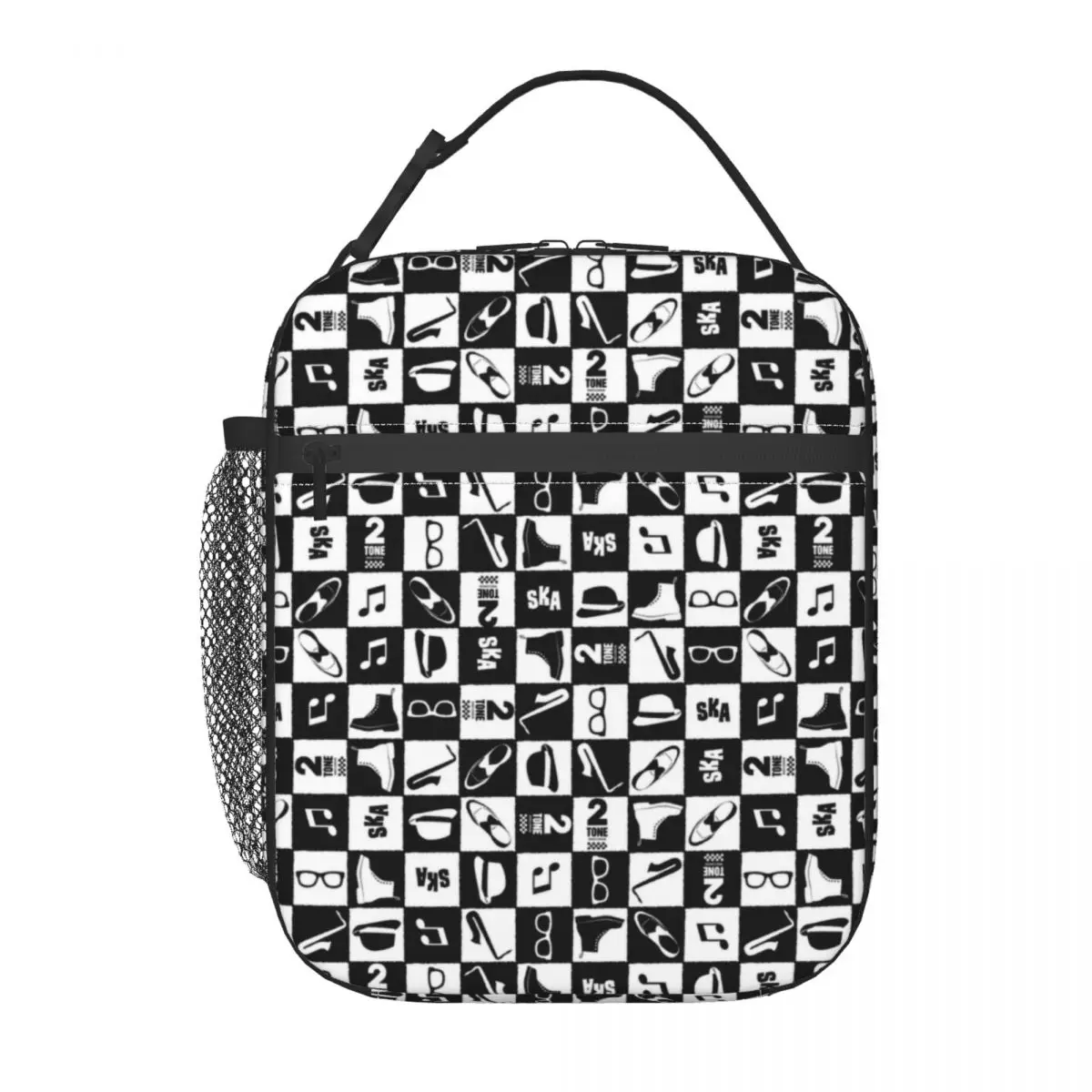 

Ska Checks Insulated Lunch Tote Bag for Women Reggae Pop Music Resuable Cooler Thermal Bento Box School